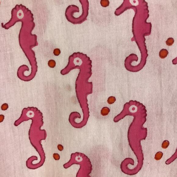 Roberta Roller Rabbit Tunic Top Womens Size 8 Pink White Seahorse Print Cotton - Picture 6 of 6